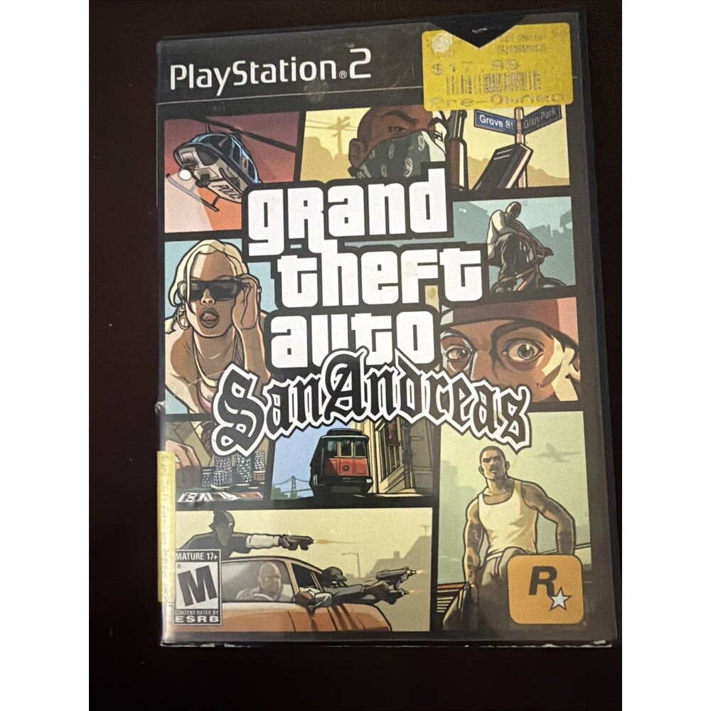 Grand Theft Auto: San Andreas (Sony PlayStation 2, 2004) NO MANUAL